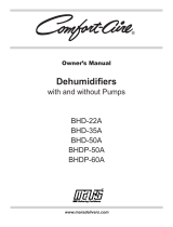 COMFORT-AIRE BHDP-60A Owner's manual