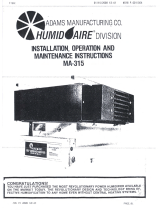 Humidaire MA315 Owner's manual