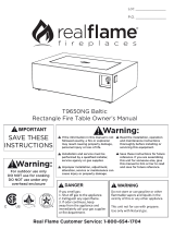 Real Flame T9650NG Owner's manual