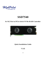 Highpoint SSD7505 Quick Installation Guide