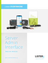 Listen Technologies Listen EVERYWHERE Server Admin Interface Owner's manual