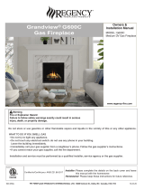 Regency Fireplace Products Grandview G600C Owner's manual