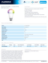 Aurora AOne Bluetooth 8W RGB + Tuneable White B22 GLS Lamp Owner's manual