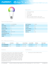 Aurora AOne AOne Zigbee LED GLS Lamp 9.5W RGBW Tunable Dimmable Owner's manual