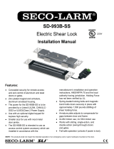 SECO-LARM SD-993B-SS Electric Shear Lock Owner's manual