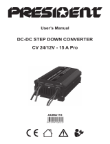 PRESIDENT CV 24/12V - 15 A Pro User manual