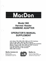 MacDon 960 Harvest User manual