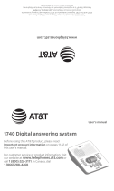 AT&T AT T Digital Answer System User manual