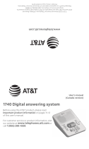 AT&T 1740 White User manual