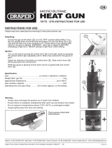 Draper Flameless Gas Torch Operating instructions