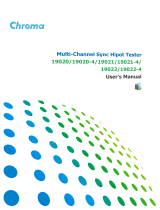 Chroma 19020 User manual