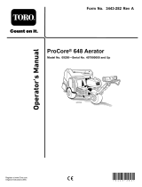 Toro ProCore 648 Aerator User manual