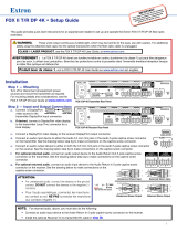 Extron electronics FOX II T DP 4K User manual