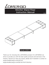 LORYERGOLORYERGO Dual Monitor Stand Riser - 3 Shelf Screen Laptop Stand