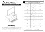 LORYERGOLORYERGO Monitor Stand - Monitor Riser 16.5 inch 2 Tier Desktop Stand for Laptop Computer, Desk Organizer