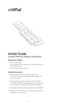 Crucial Technology BLS2K4G4S240FSD Installation guide