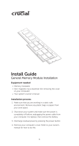 Crucial Technology BLS2K4G4S240FSD Installation guide