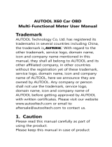 AUTOOL AUTOOL X60 OBD Smart Auto Speedometer Car HUD Head up Display User manual