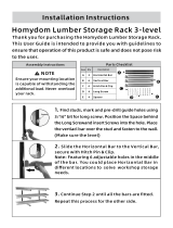 Homydom Wood Organizer and Lumber Storage Metal Rack Installation guide