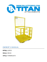 Titan Attachments Titan Attachments Forklift Safety Work Platform, Steel Safety Cage for Most Standard Forklifts User manual
