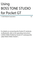 Boss Pocket GT Owner's manual