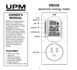 UPM EM338 Owner's manual