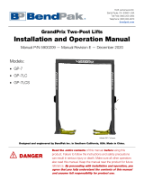 BendPak GP-7 Series Owner's manual