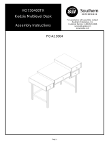 Southern Enterprises Kedzie Multilevel Desk HO730400TX Assembly Instructions Manual