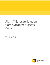Symantec ALTIRIS BARCODE SOLUTION 7.0 - V1.0 User manual