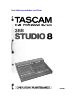 Tascam 388 Studio 8 Operation & Maintenance Manual