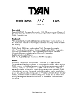 Tyan TOLEDO I3000R User manual