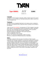 Tyan Tiger i5000XL User manual