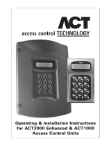 ACT ACT2000 - ACCESS CONTROL UNIT - INSTALLERS Operating & Installation Instructions Manual