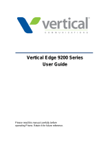 Vertical Edge 9200 Series User manual