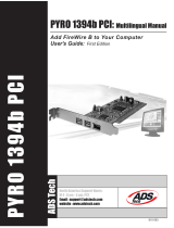 ADS Technologies PYRO 1394b PCI User manual