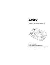Sanyo DAS201 Owner's Instruction Manual