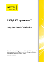 Motorola ic502 Using Data Services