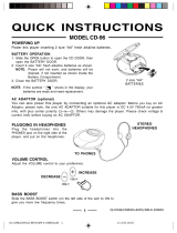 Lenoxx CD-89 Quick Instructions