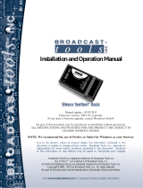 Broadcast Tools Silence Sentinel Basic Owner's manual