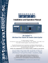 Broadcast Tools Site Sentinel 4 Owner's manual