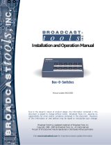 Broadcast Tools BOS Owner's manual