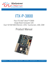 WinSystems ITX-P-3800 User manual