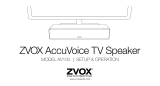 Zvox AV100 AccuVoice TV Speaker User manual