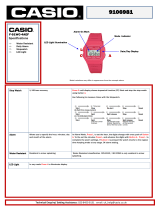 Casio Ladies Pink Resin Strap Watch User manual