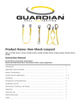 Guardian Fall Protection Non-Shock Absorbing Adjustable Lanyard Operating instructions