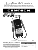 CEN-TECH 61747 6 Volt/12 Volt Battery Load Tester Owner's manual