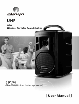 Okayo GPA-670BD1 Chargeable Wireless Speaker User manual