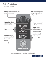 TC Electronic DITTO+ LOOPER Quick start guide