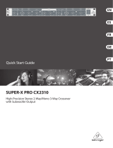 Behringer SUPER-X PRO CX2310 Quick start guide