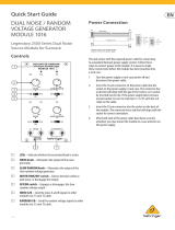Behringer DUAL NOISE / RANDOM VOLTAGE GENERATOR MODULE 1016 User manual